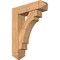 Ekena Millwork Merced Arts and Crafts Smooth Bracket w/ Offset Brace, Western Red Cedar, 7 1/2"W x 28"D x 36"H BKT0806X28X36MRC03SWR - alternate 1